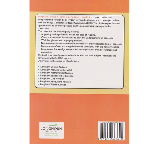 54a Longhorn Science & Technology Revision Grade 5