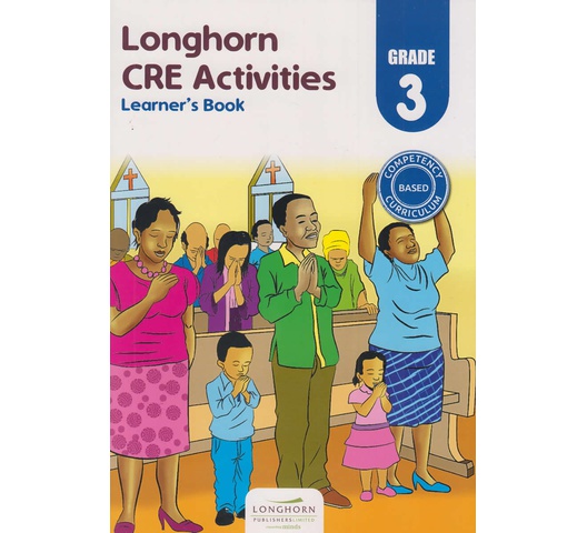 Longhorn CRE Activities Grade 3 Learner's Book, is the third competence-based book to be developed. This book categorically follows the New Competence-based Curriculum. This book actively engages the learner in class, in school, at home, at church, and elsewhere in society. The learner freely and easily interacts with the book. This book comprehensively covers all the strands and sub-strands highlighted in the Grade 3 syllabus. It also has some unique features such as: • Individual, pair, and group learning activities in all strands. • Songs, poems and Bible quotes that enable the learner to easily understand the sub-strands being taught. • Pertinent and contemporary issues in an interactive and learner-friendly manner. • Full-colour illustrations, photographs, and an attractive design to make the book appealing. • Summary notes to various concepts in the different strands. Summarised content at the end of each strand, titled What I have learned' and What I will do! Accompanying this Activity Book is a comprehensive Teacher's Guide with competency-based Teaching Guidelines and assessment techniques.