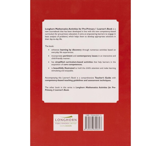 89a Longhorn Mathematics Activities PP1 Learner’s Book by Longhorn