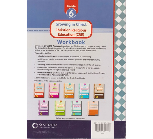 OUP Growing in Christ CRE Workbook Grade 6