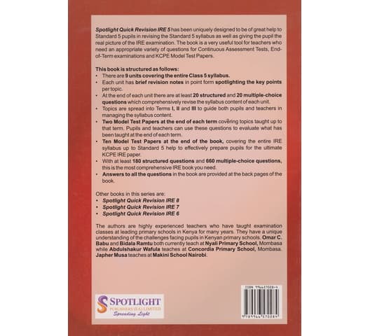 18a Spotlight Quick Revision IRE 5